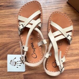Handmade Crupon Barefoot Leather Sandals